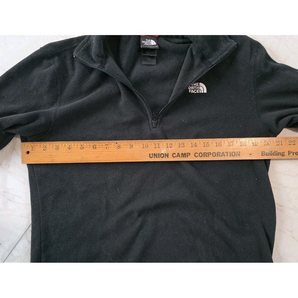 The North Face Black Quarter Zip Fleece Pullover Jacket Mens Small